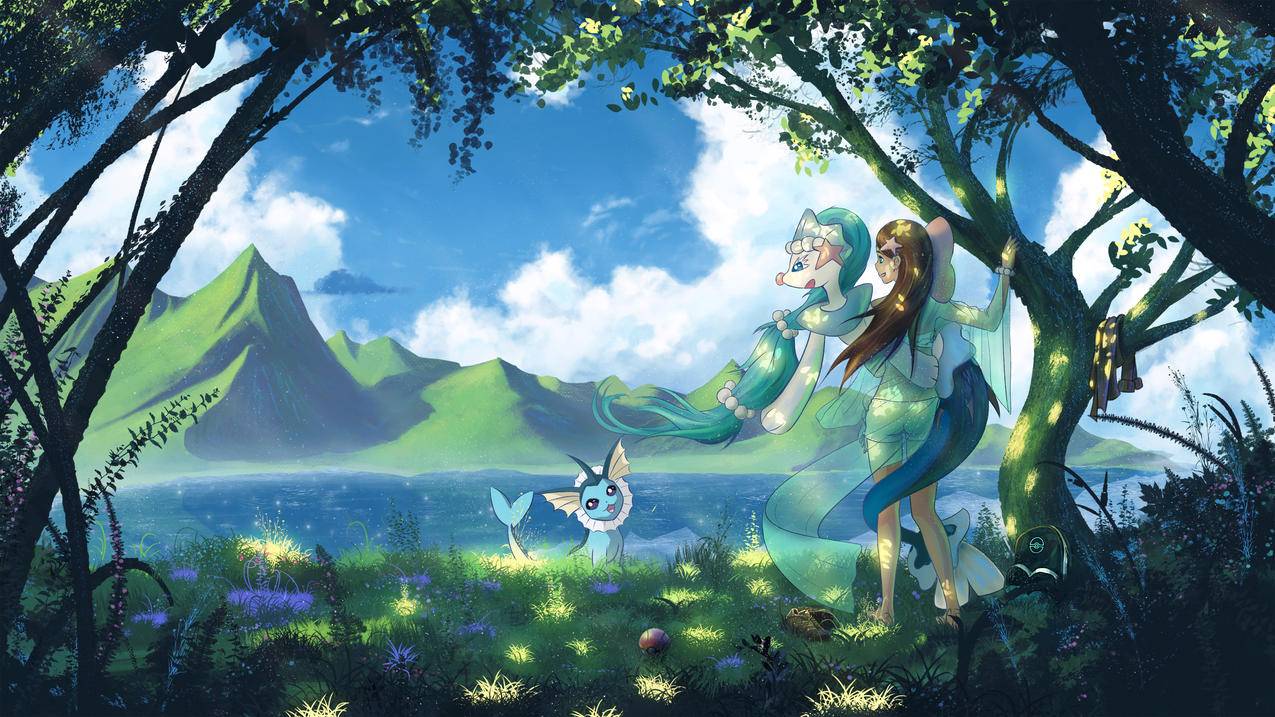 阳光明媚,鸟语花香,动物人物,4K动漫风景壁纸
