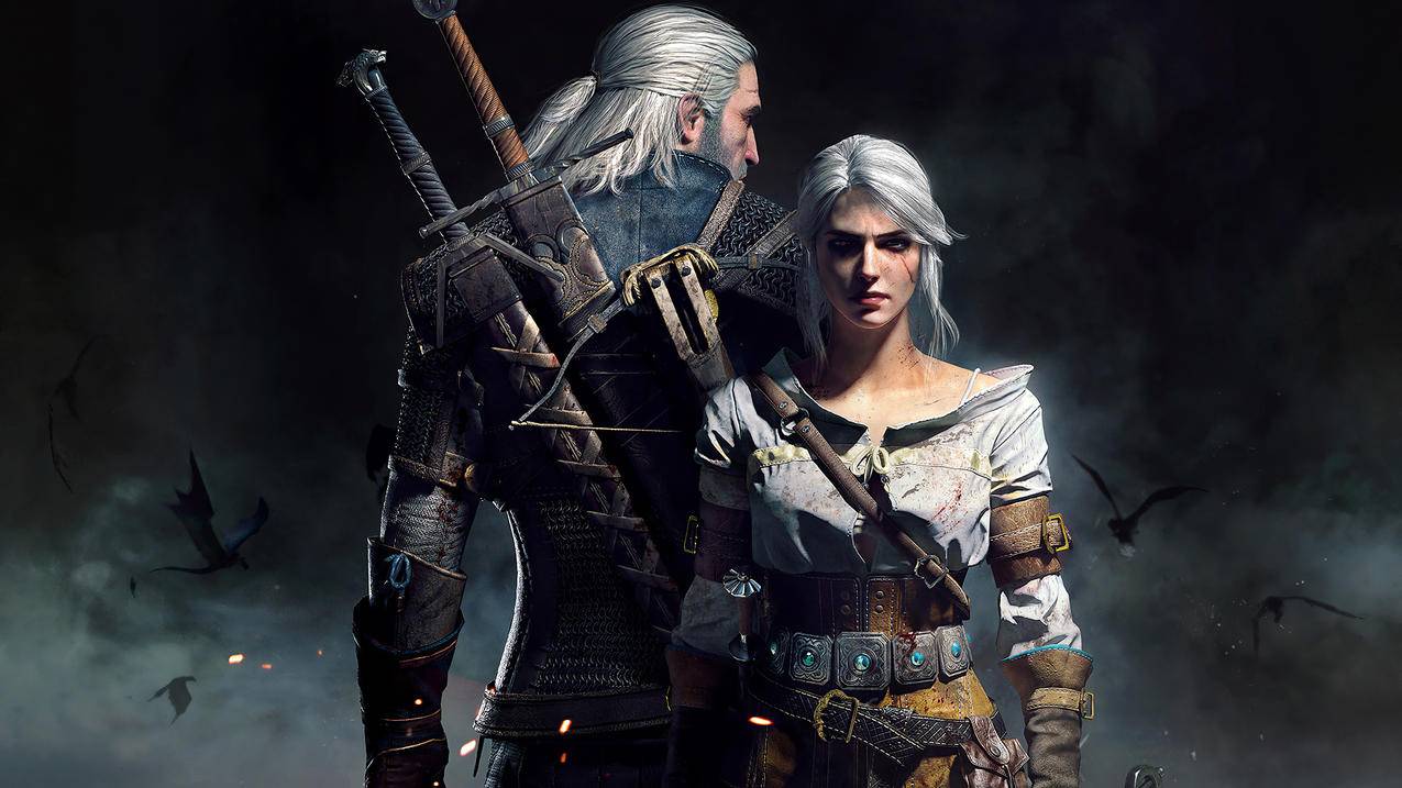 《巫师3狂猎-The,Witcher,3,Wild,Hunt》白发,4K高清壁纸