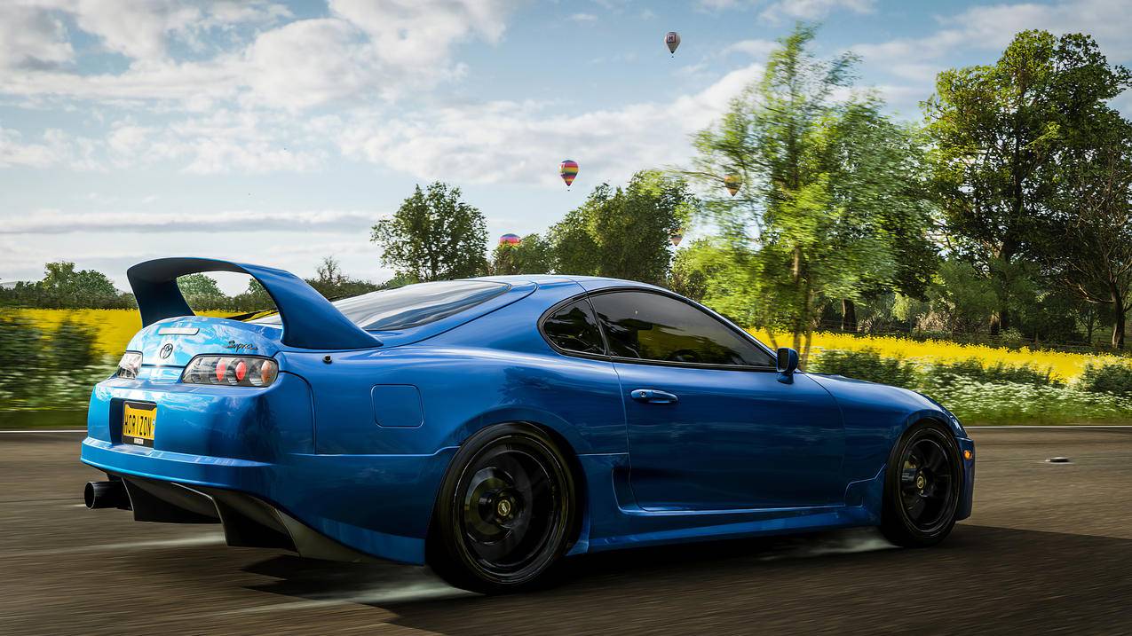 《极限竞速地平线4Forza,Horizon4》蓝色车,城市,4K高清壁纸