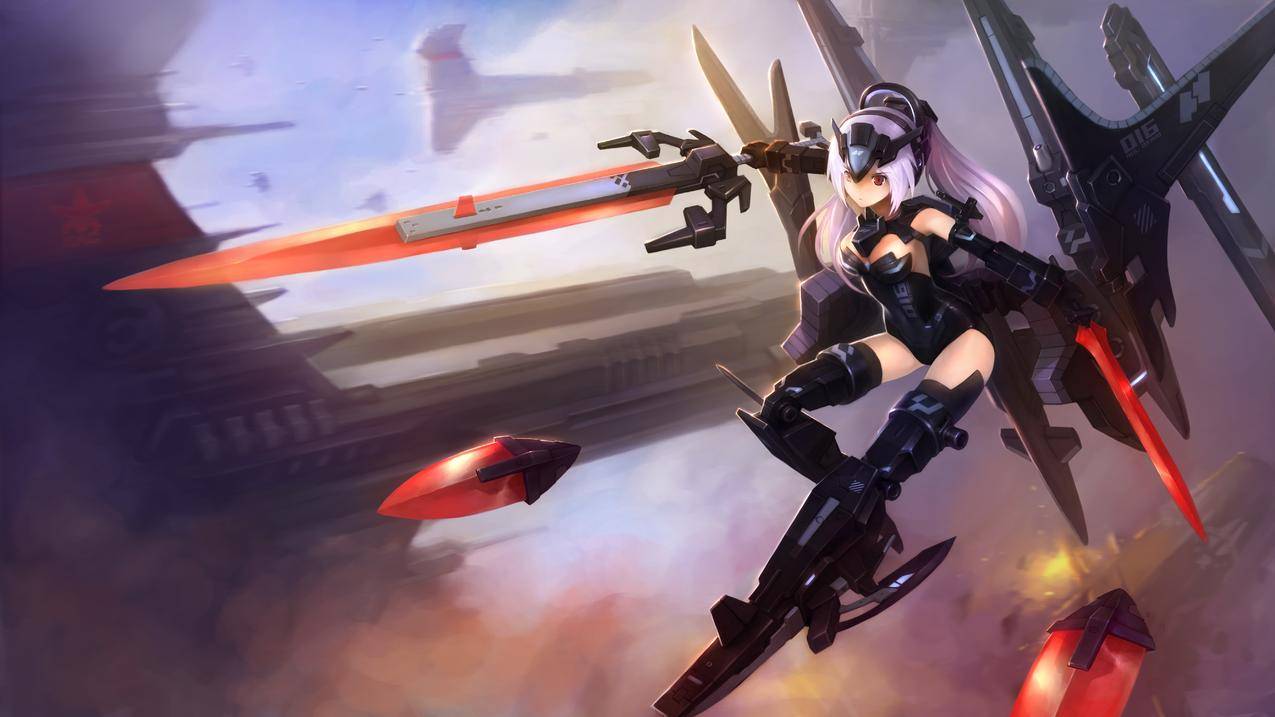 300英雄,美少女战士,武器,5K动漫壁纸