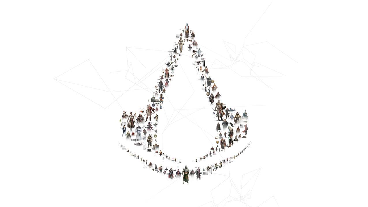 《刺客信条Assassins,Creed》图标,白底,人物,4K高清壁纸
