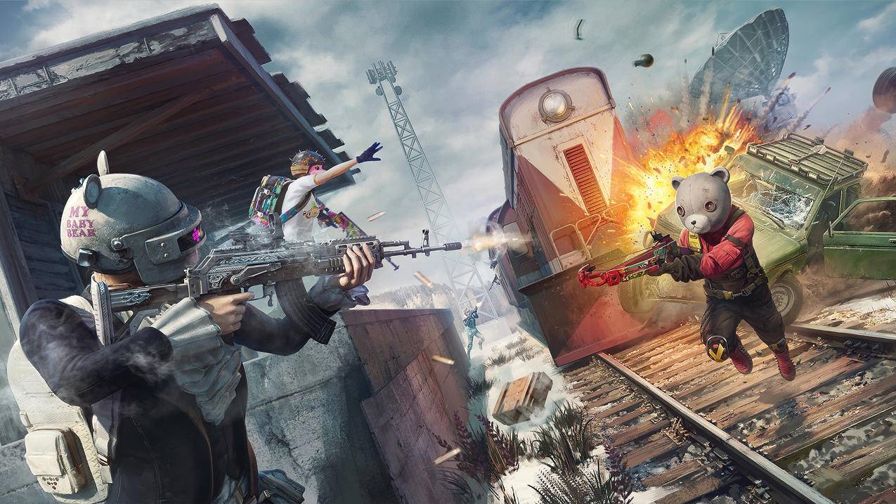 火车站《（PUBG）绝地求生》2020,4K游戏高清壁纸