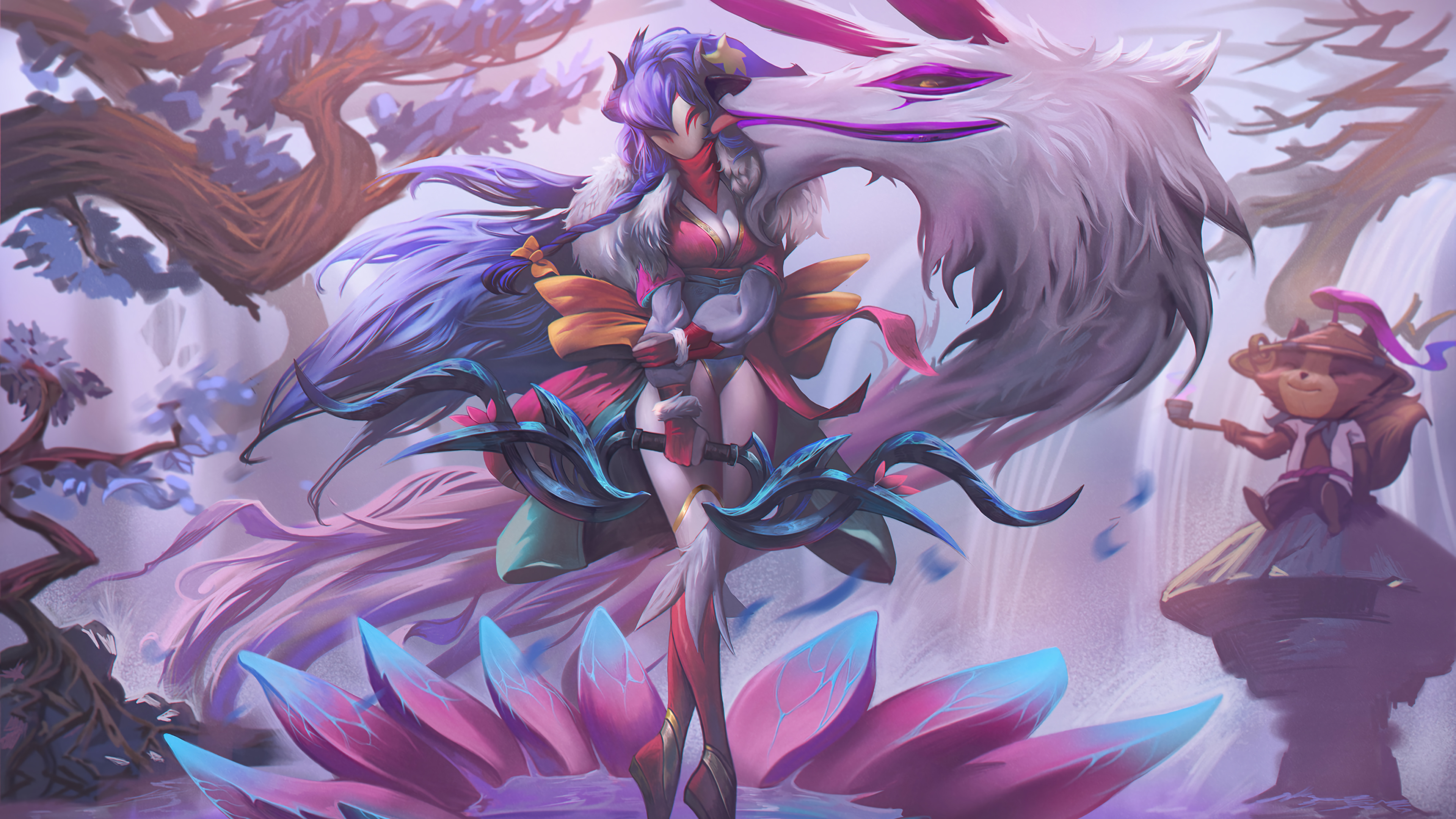 英雄联盟LOL,永猎双子,灵魂莲华,千珏,同人4k游戏壁纸