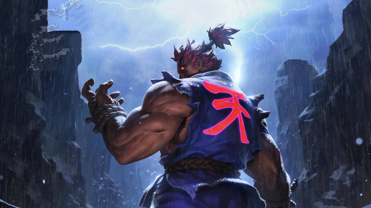 《街头霸王street,fighter》天字,红眼,猛男,蓝衣,4K高清壁纸