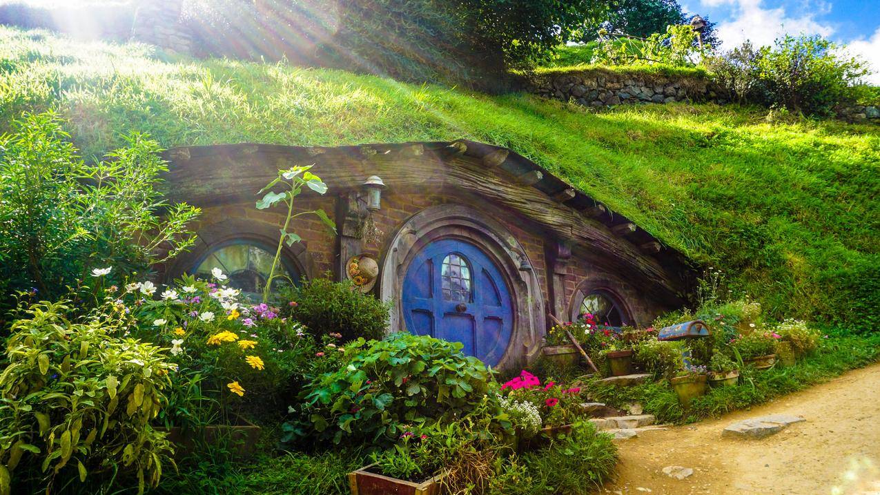 树下小屋风景5K图片