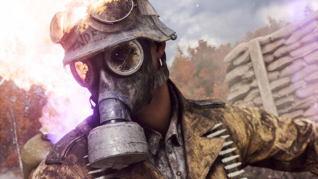 《战地5,Battlefield,V》,防毒面具,军服,4K高清游戏电脑壁纸