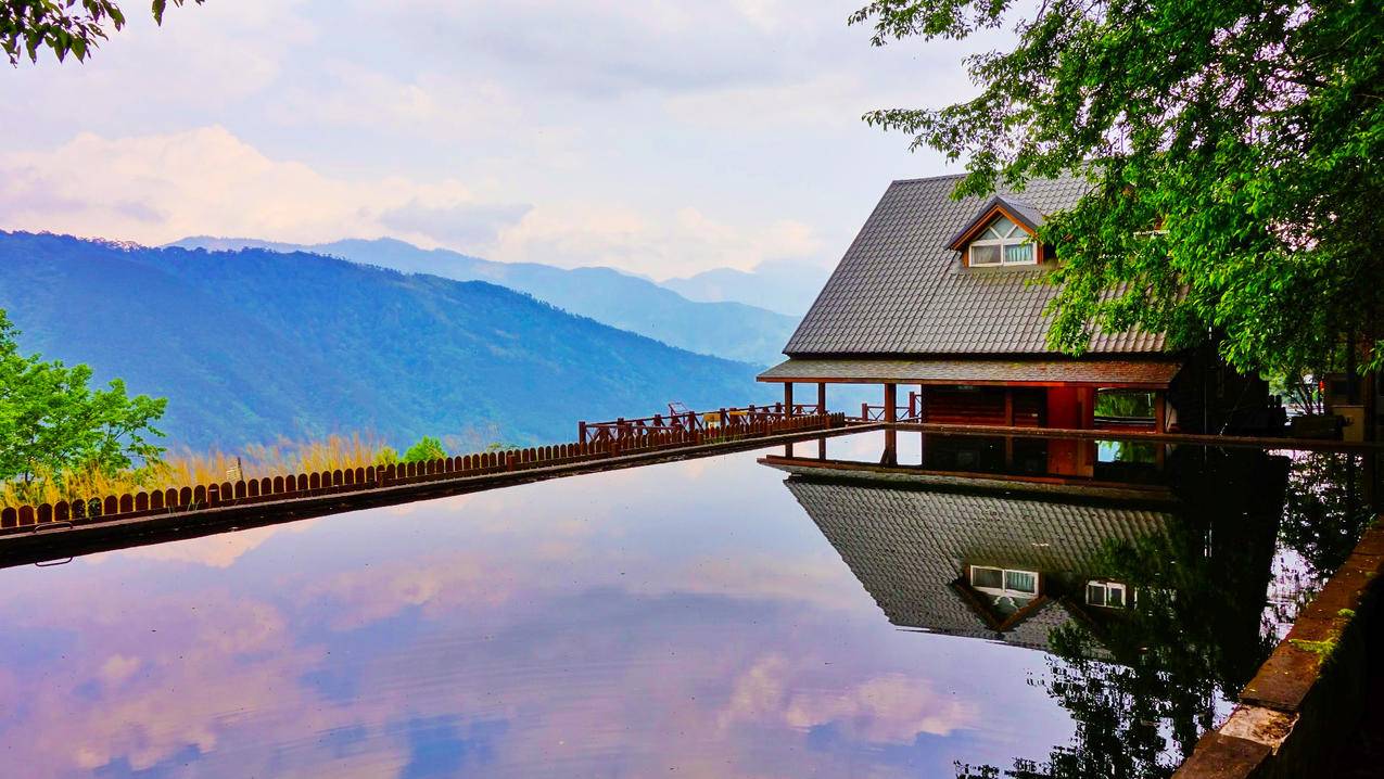 居住地,高山,房屋,意境,高清壁纸