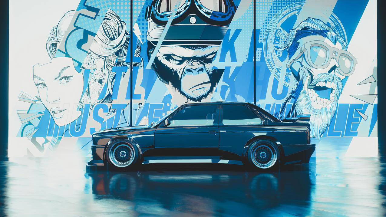 《极品飞车:热度-Need,for,Speed:Heat》,蓝,屏幕,4K高清壁纸