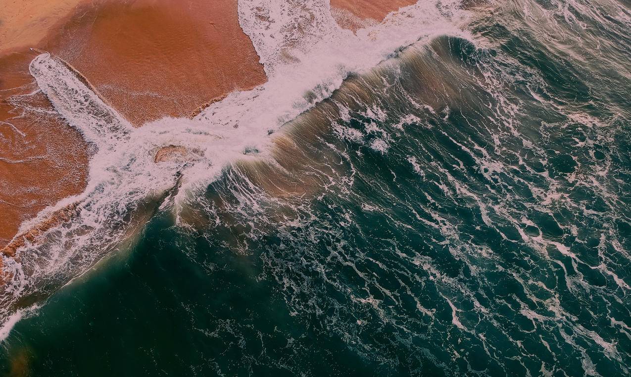 海滩鸟瞰摄影