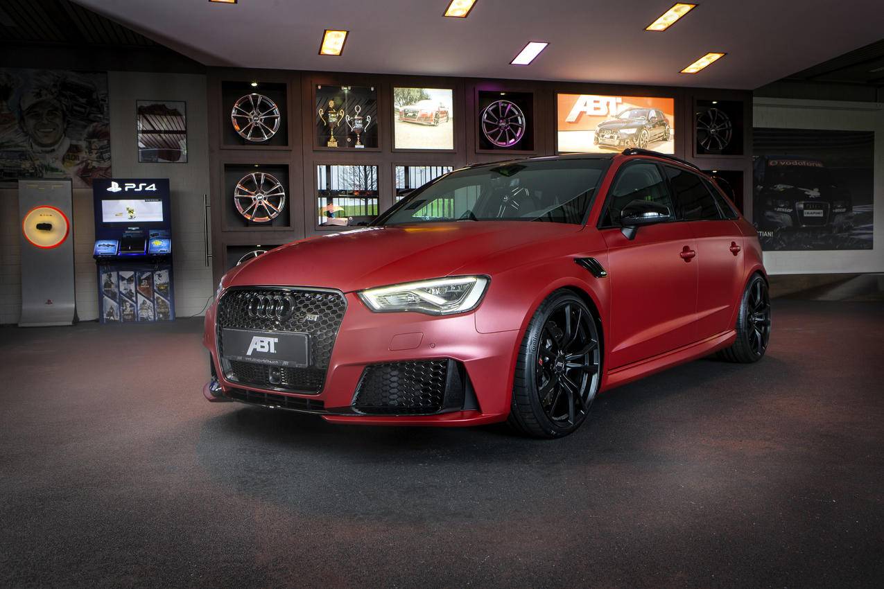 红色,奥迪,ABT,RS3,4k图片