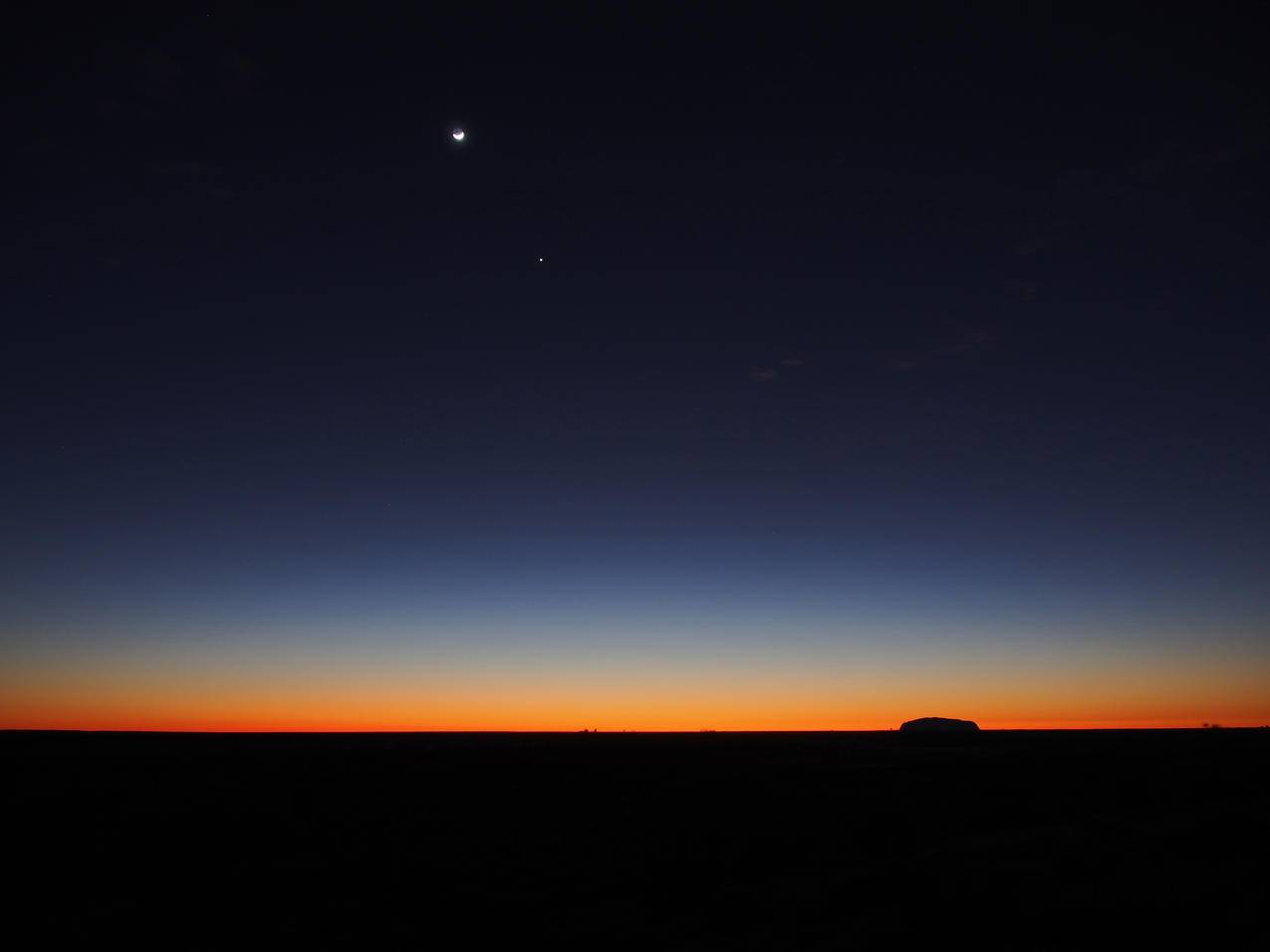 夜晚,黄昏,地平线,天空,星星,日落4K风景壁纸