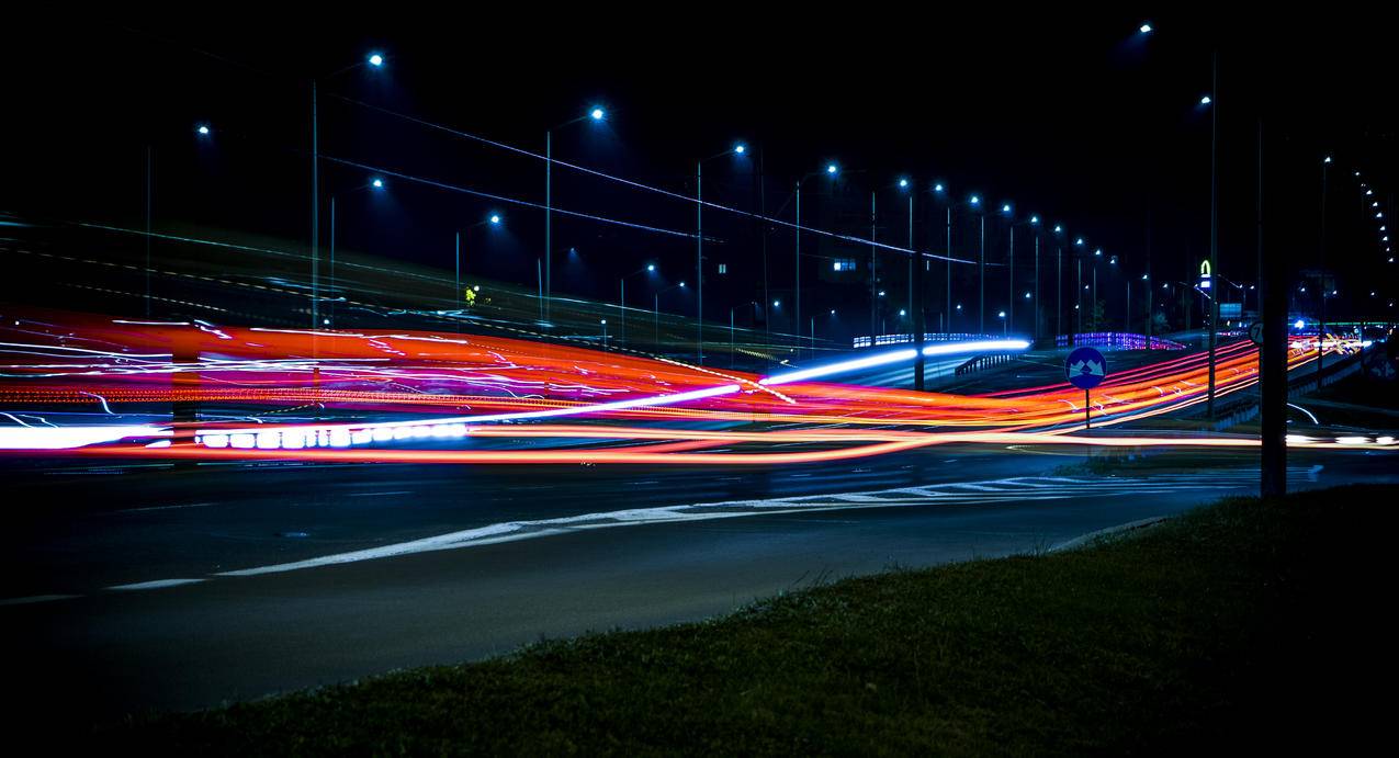 道路,灯,夜,街cc0可商用图片