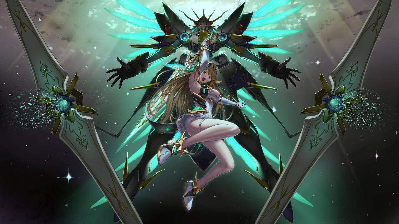 《异度神剑2,Xenoblade,2》剑,美女战士,4K高清动漫壁纸