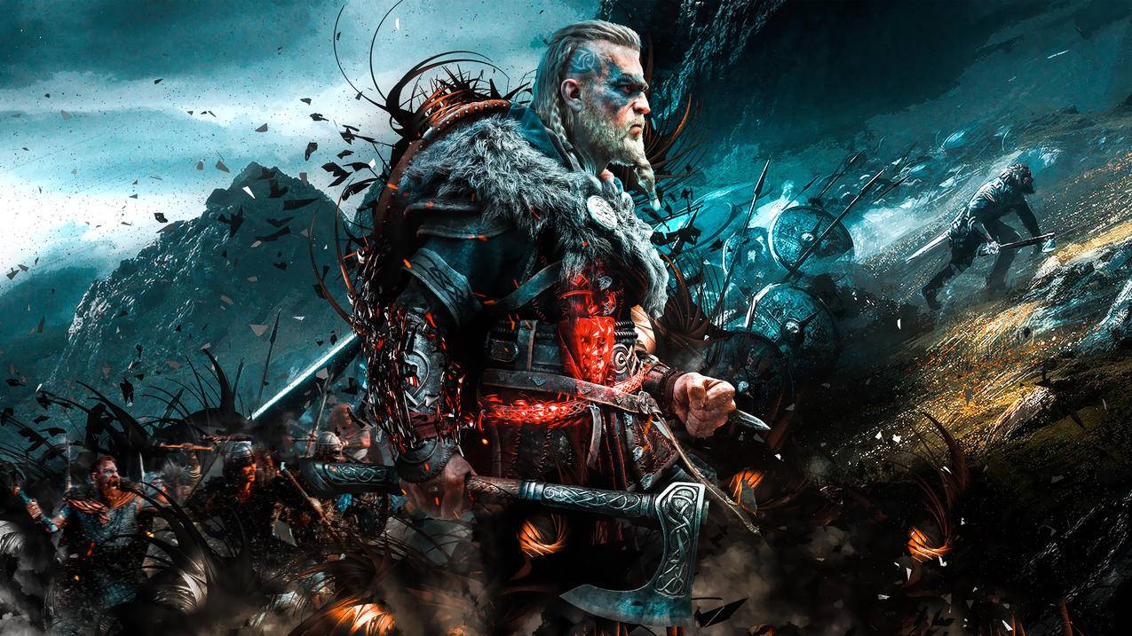 维京战士艾沃尔《刺客信条：英灵殿（Assassin,Creed,Valhalla）》2020,4K游戏高清壁纸