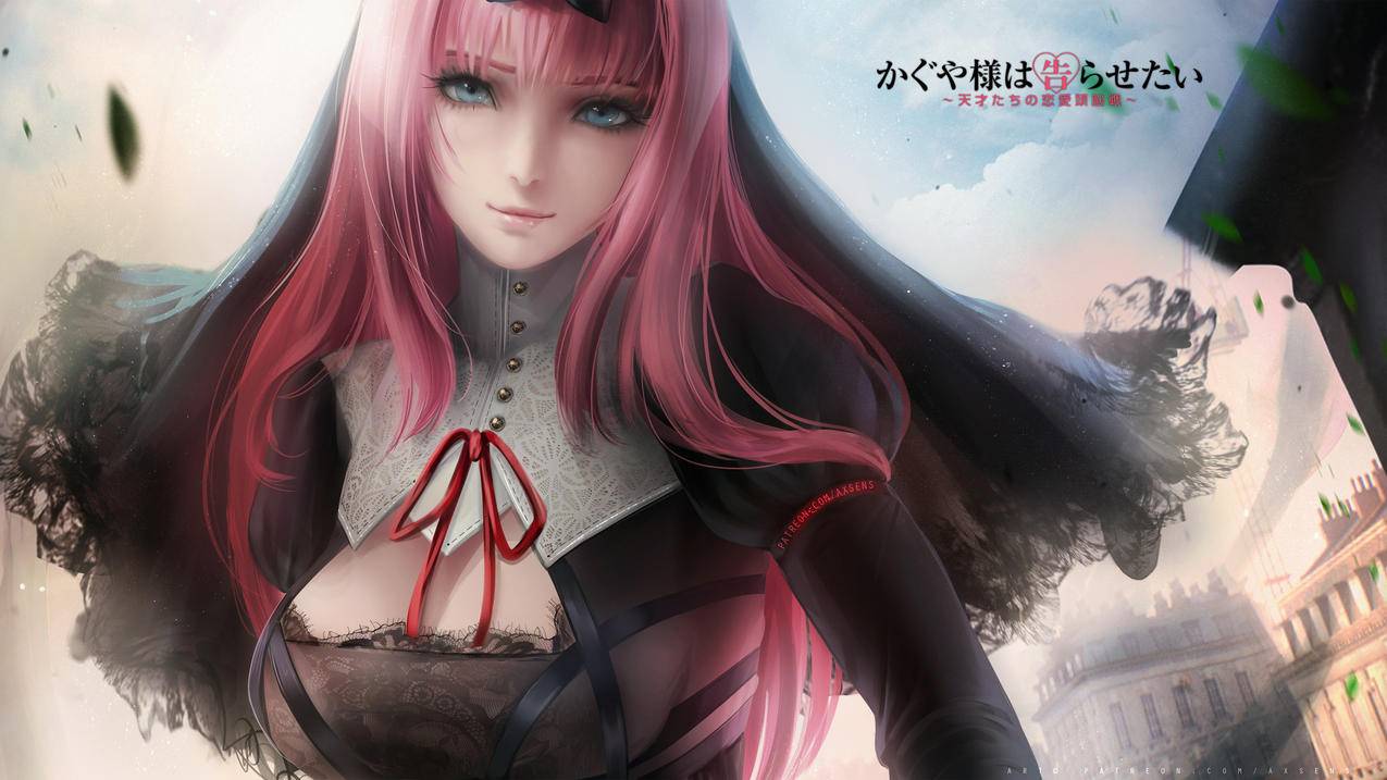 《天才们的恋爱头脑战》Older,Chika,Fujiwara美女插画,4K高清游戏壁纸