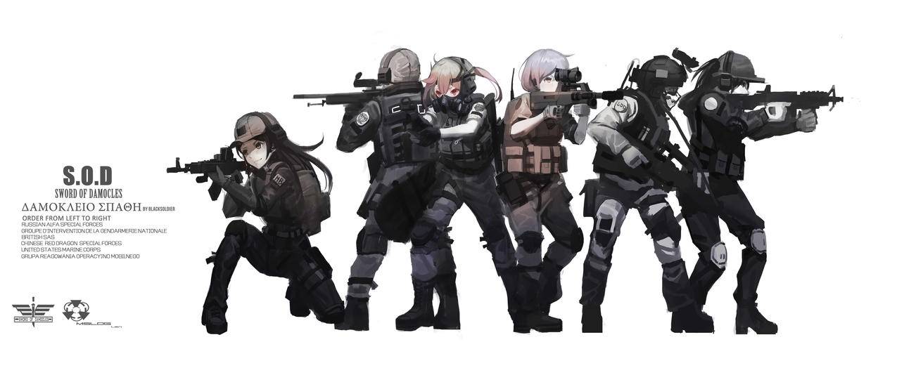 610,sod,少女兵士,特殊部隊3440x1440壁纸