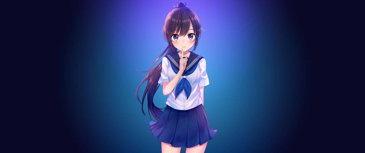 Secret可爱水手服动漫女生3440x1440壁纸