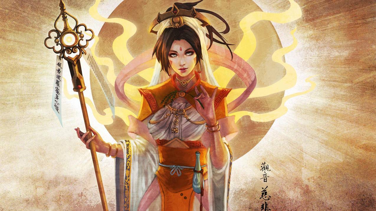 《守望先锋》》“天使”观音装,4K高清壁纸