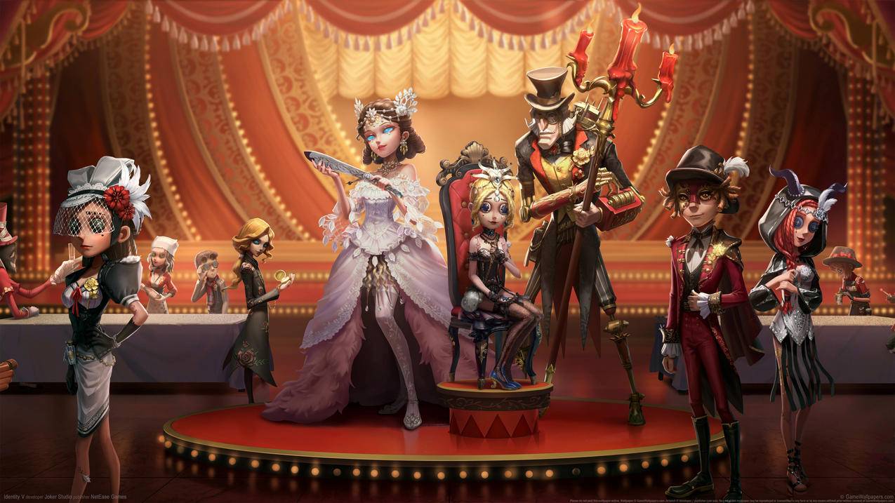 《第五人格identity,v》人偶,蜡烛,椅子,舞台,4K高清游戏壁纸