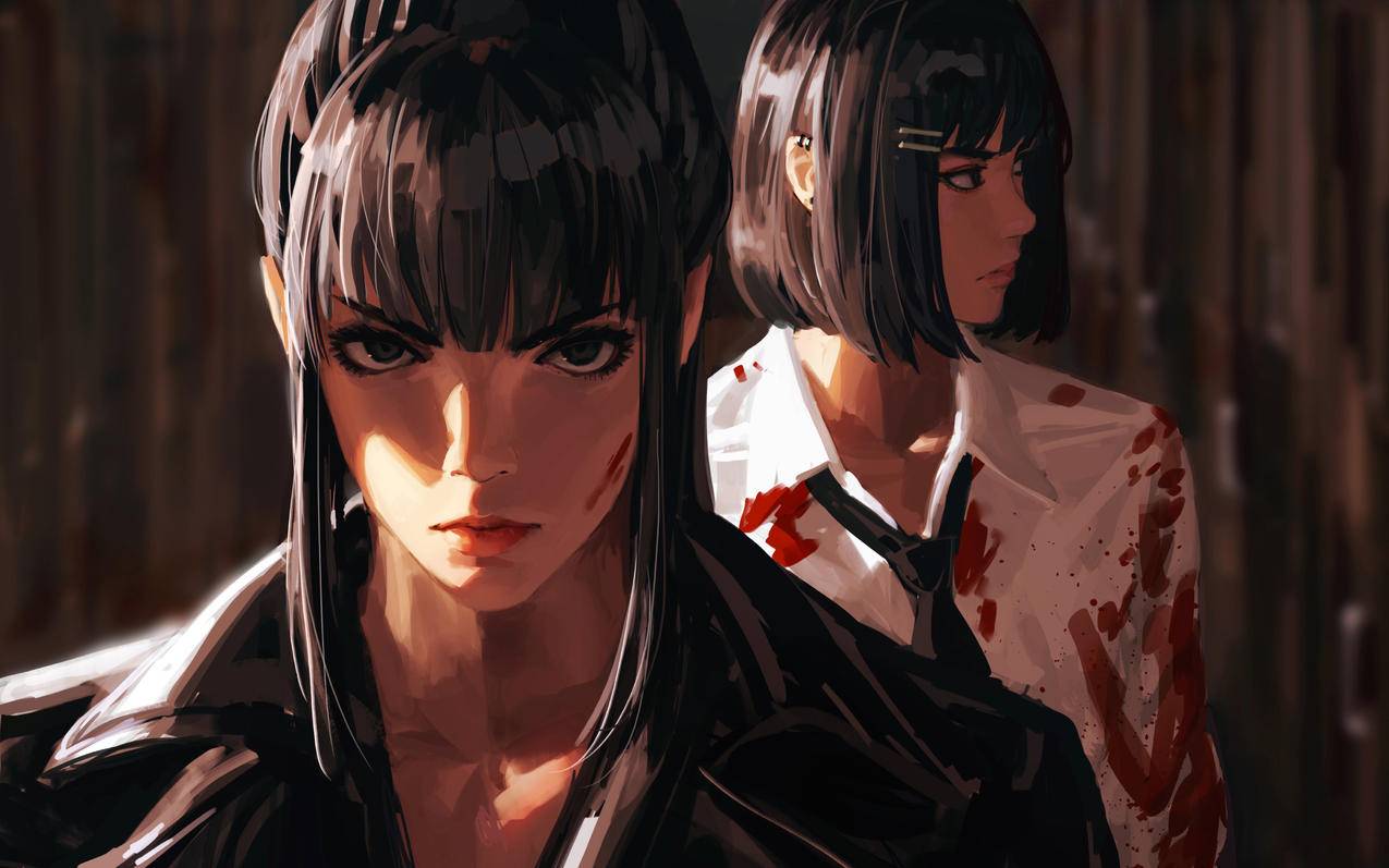 酷女生,衬衫,短发女生,4K高清动漫壁纸