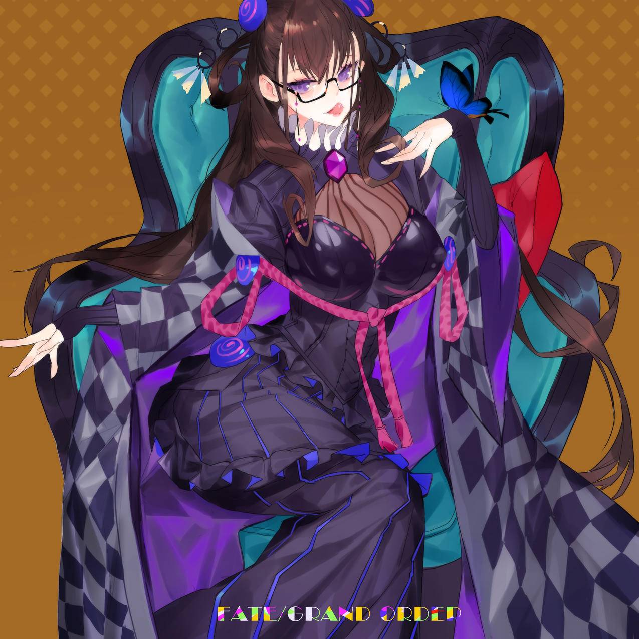 《Fate》沙发,蝴蝶,眼镜,4K高清动漫壁纸