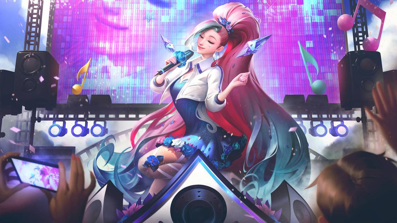 Seraphine萨勒芬妮《LOL英雄联盟》KDA,4K高清游戏图片