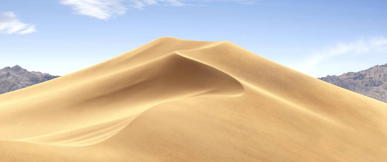 苹果macOS,Mojave,莫哈韦沙漠,白天风景3440x1440壁纸