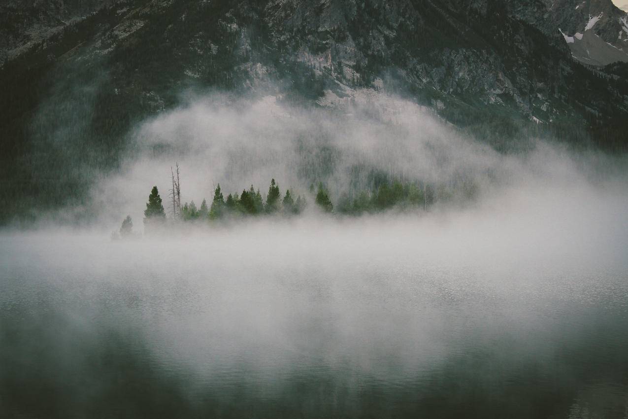 雾,清晨,高山,5k壁纸
