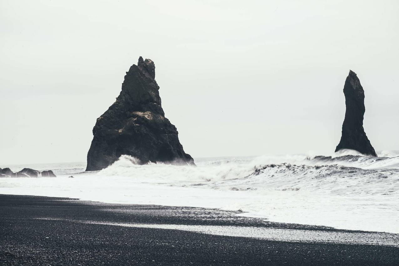 海岸,浪花,风景,4k壁纸