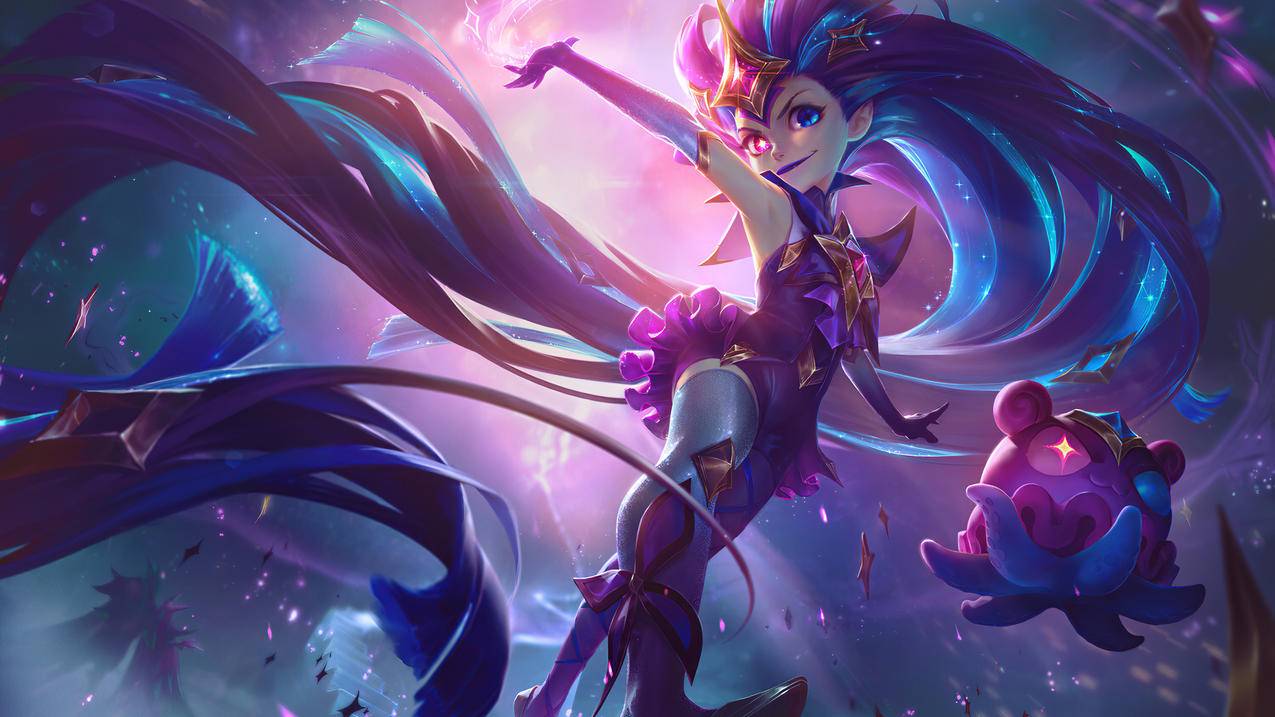 《星之守护者Star,Guardian,Zoe》,佐伊炫彩Citrine,彩发,紫,4K高清壁纸