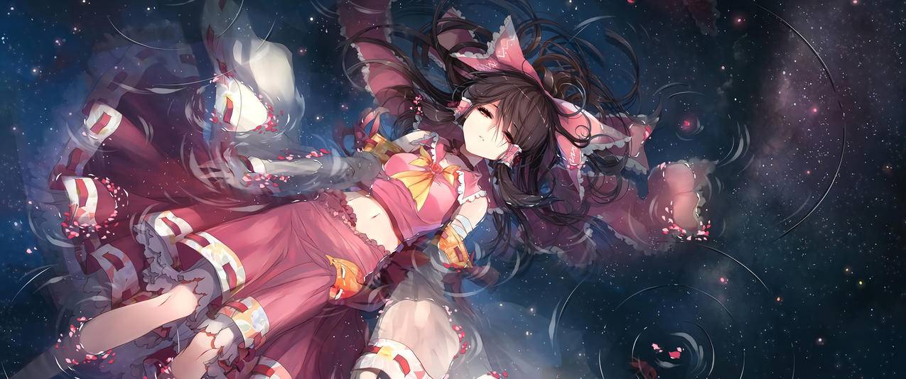 东方幻想乡灵梦3440x1440带鱼屏动漫壁纸