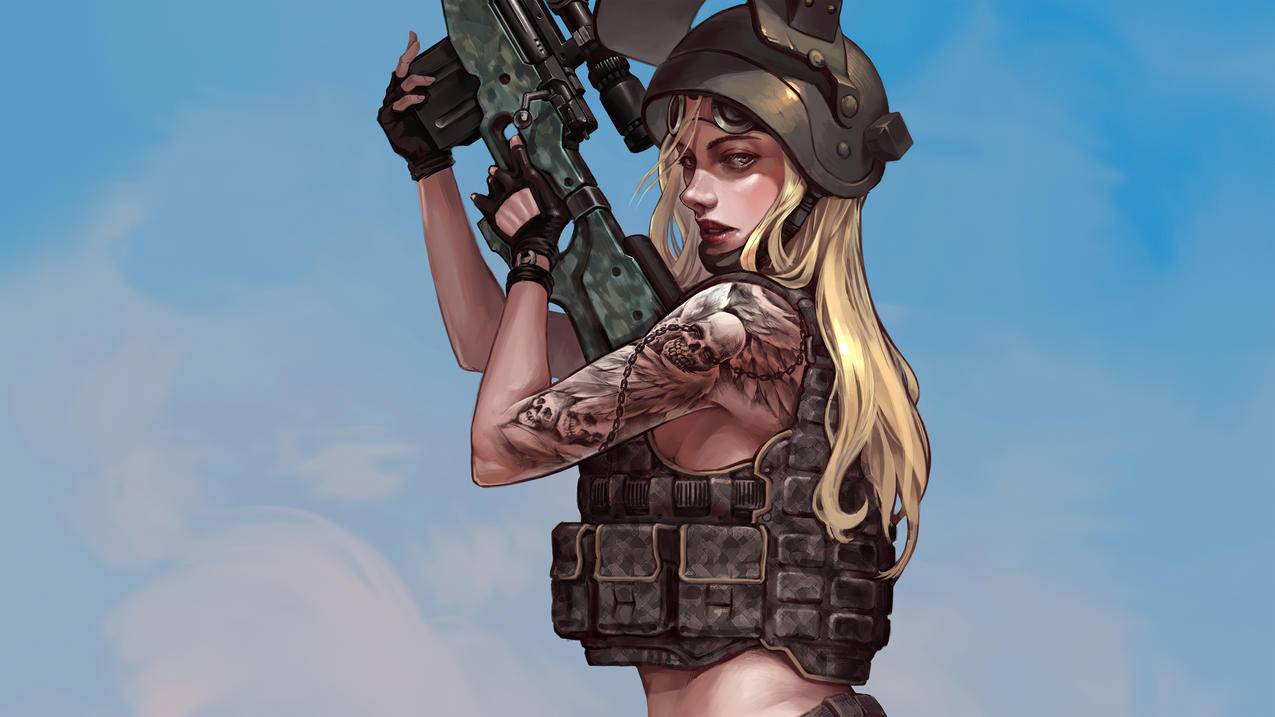女孩《PUBG绝地求生》2020,4K游戏墙纸