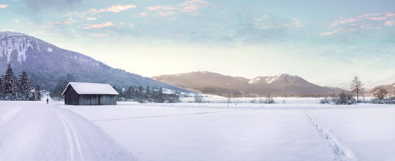 山地雪景