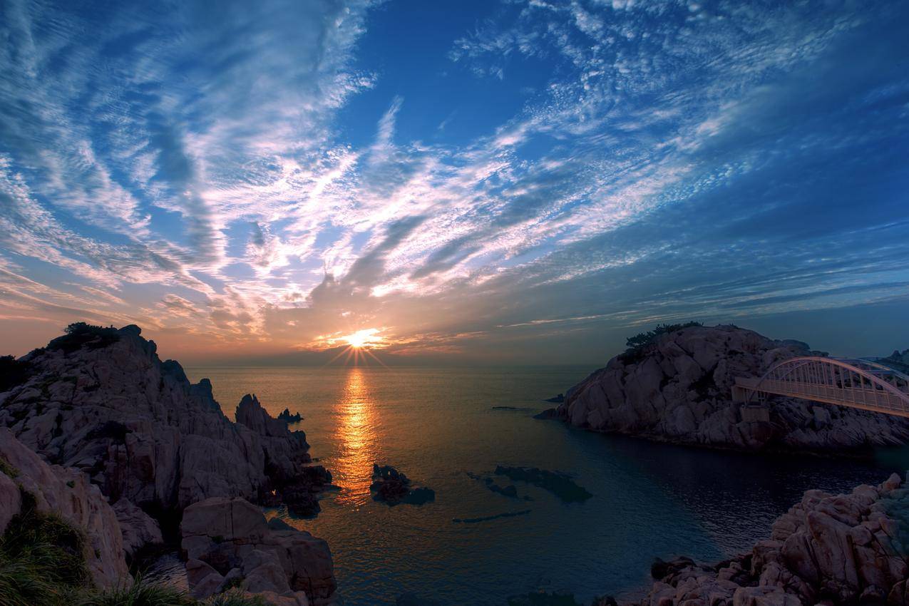 海边日出风景,5K壁纸