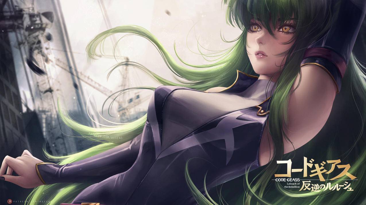 《CODE,GEASS,反叛的鲁路修》C.C.美女插画,4K高清游戏壁纸