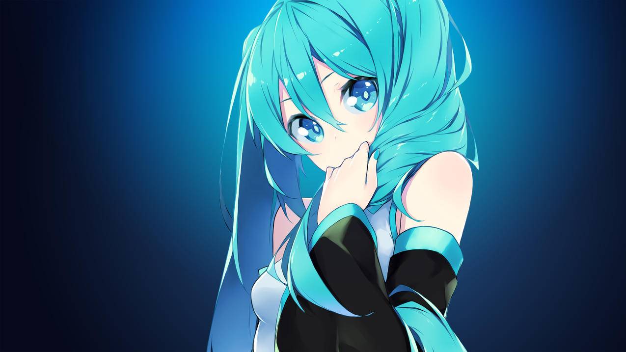 初音未来,萌萌的女孩,4K动漫高清壁纸
