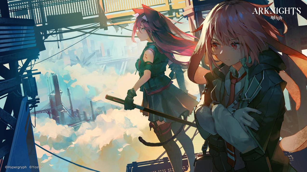 《明日方舟》猫尾巴,兽耳,4K高清动漫壁纸