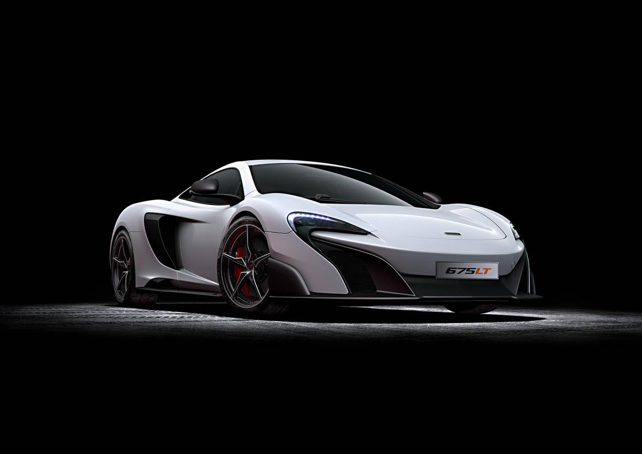 白色超级跑车,迈凯伦675LT,4K壁纸