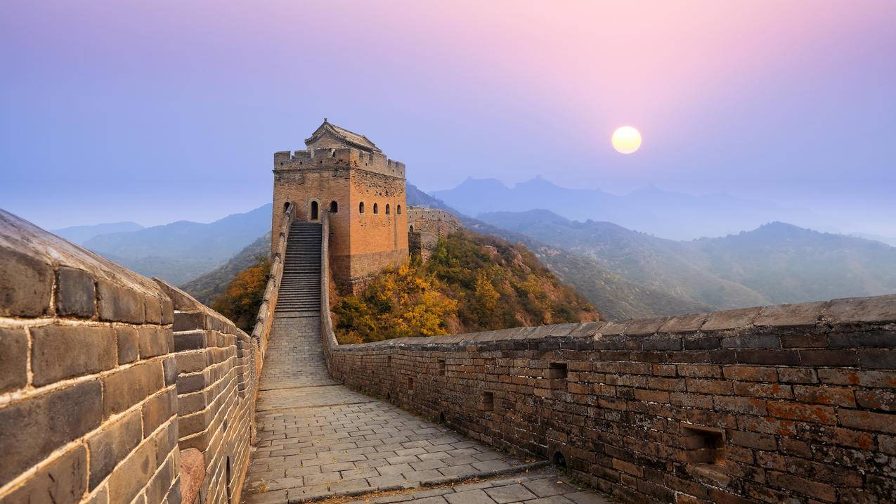 长城日出风景4K壁纸