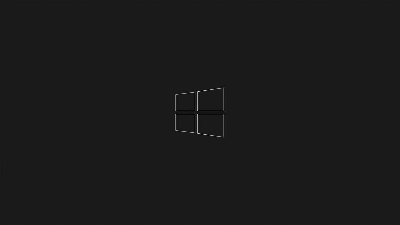 windows10,简单,黑色背景,4K标志高清壁纸