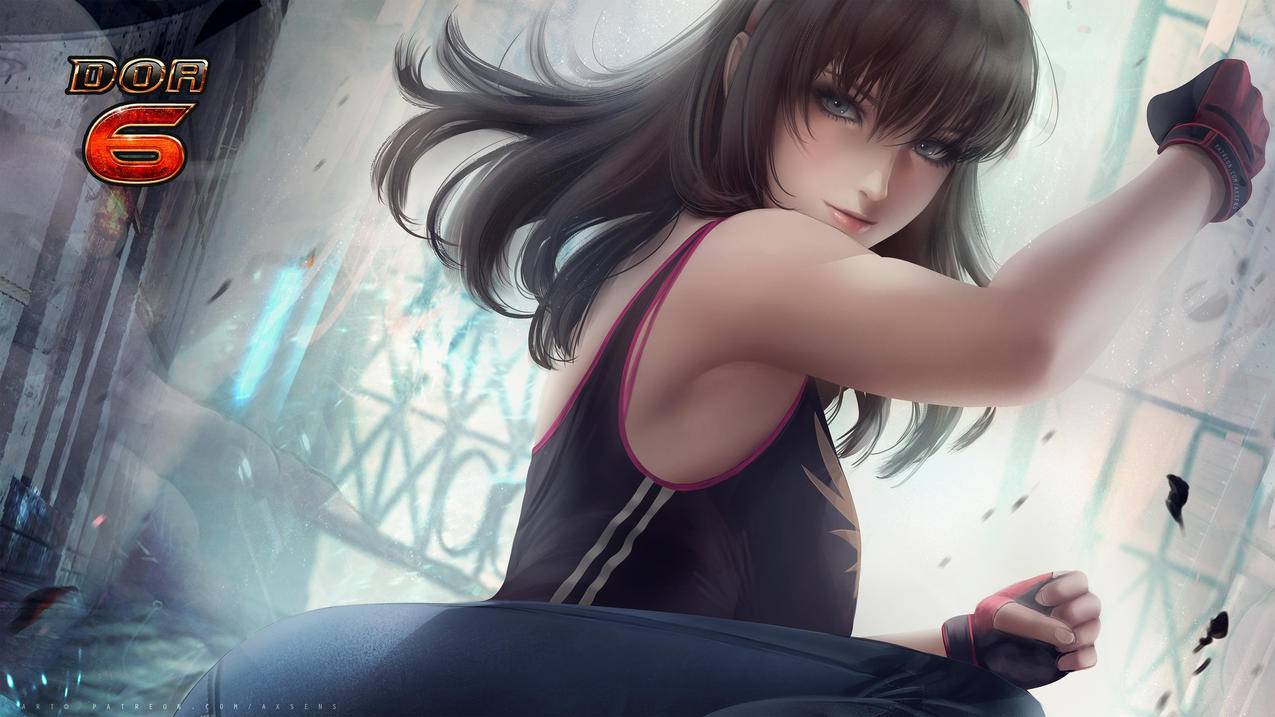 《死或生6》Hitomi美女插画,4K游戏高清壁纸