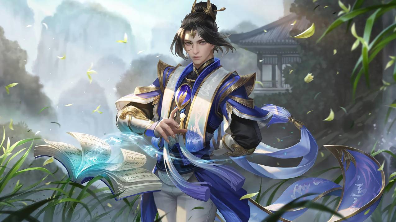 幽兰居士-张良,王者荣耀,4k桌面壁纸