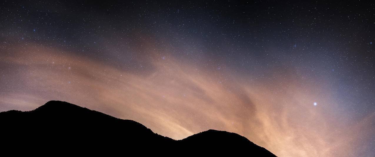 美丽星空风景3440x1440高清壁纸
