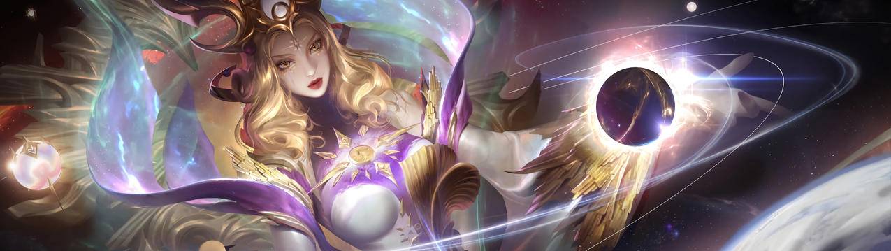 倪克斯神谕武则天,王者荣耀双屏游戏高清壁纸5120x1440