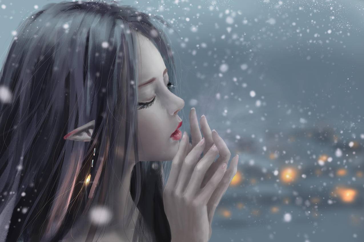女孩唯美插画,4K高清动漫壁纸