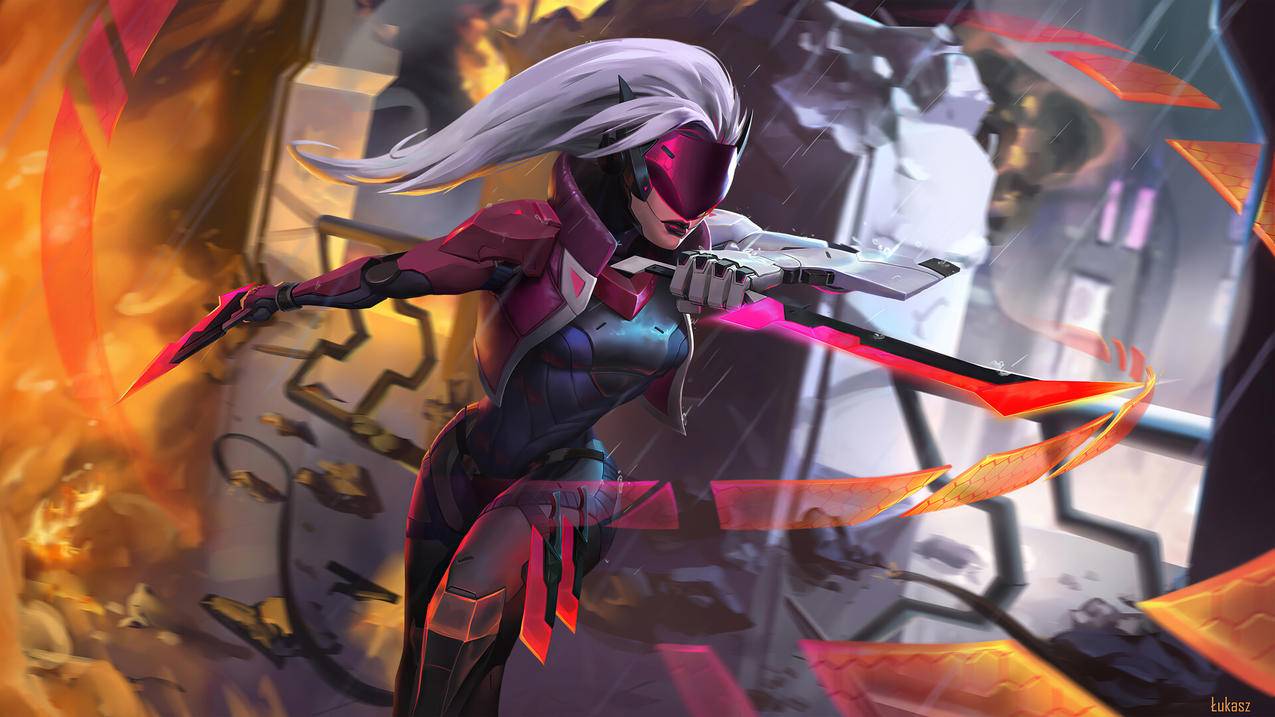 不详之刃-卡特琳娜(Katarina)《英雄联盟LOL》2020,4K游戏高清壁纸