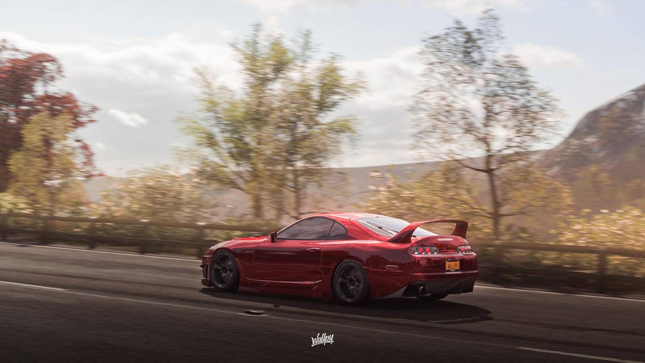 《极限竞速地平线4-Forza,Horizon4》红色车,4K高清壁纸