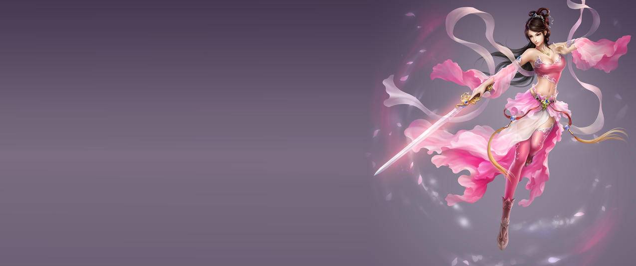 古风唯美游戏美女,剑,3440x1440壁纸