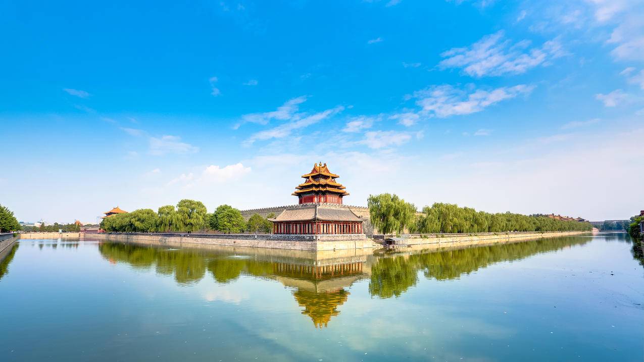 北京紫禁城角楼4K风景壁纸
