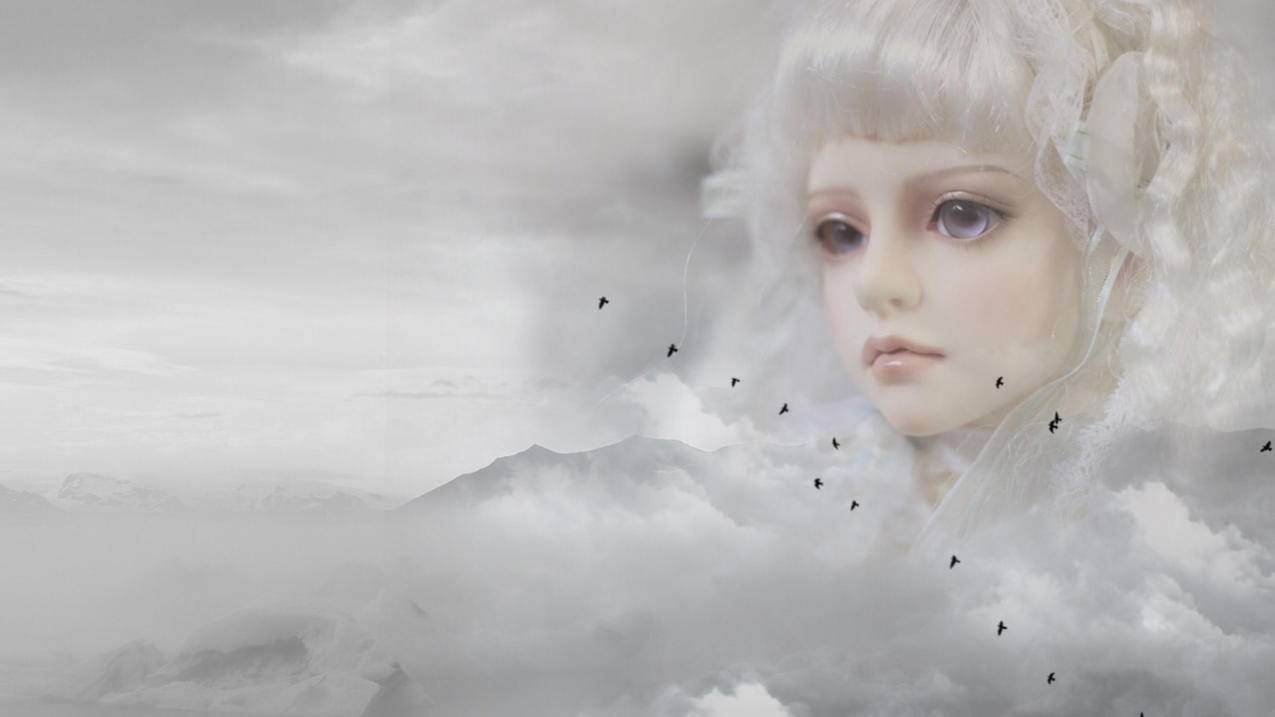 女子,小精灵,鸟类,天空,神秘,飞,童话,4K动漫壁纸